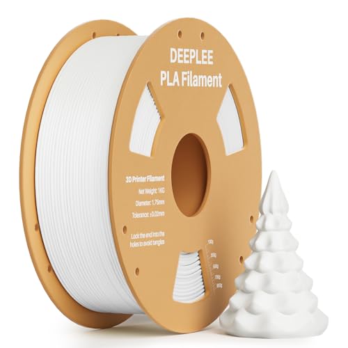 DEEPLEE PLA 1.75mm 3D Printer Filament, 1kg White